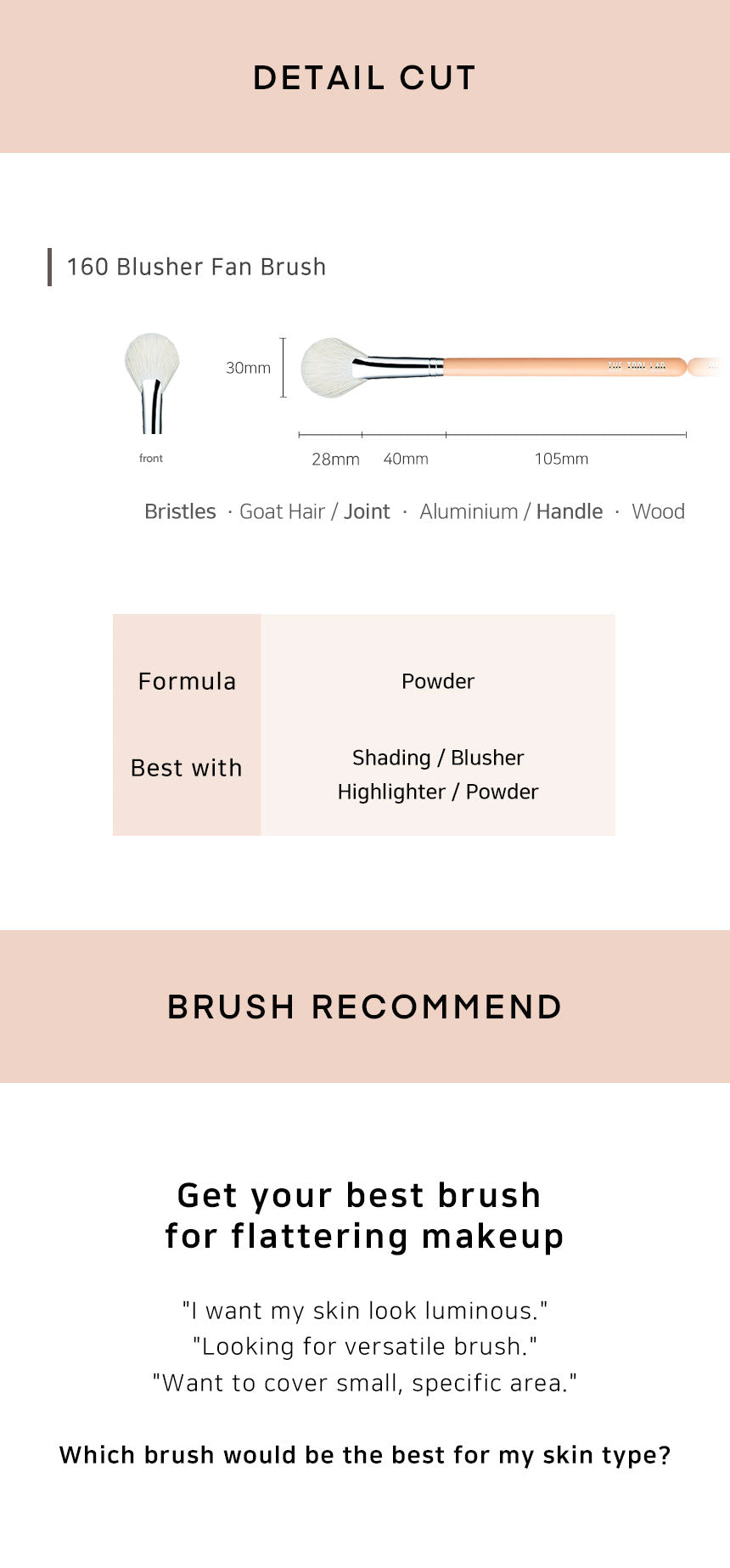 THE TOOL LAB 160 Blusher Fan STORE K BEAUTY