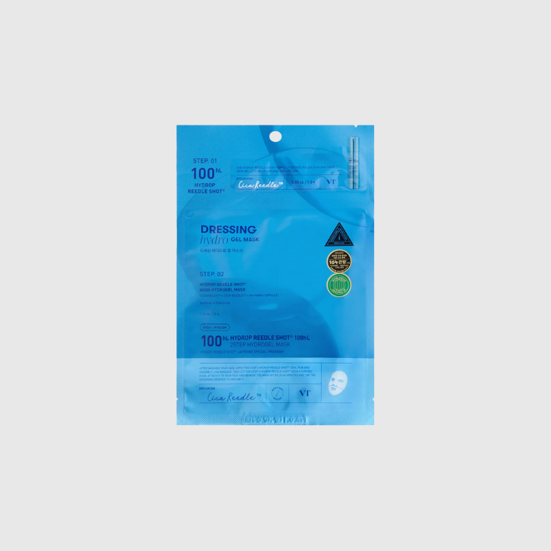 VT COSMETICS HYDROP REEDLE SHOT 100hL 2STEP HYDROGEL MASK VT COSMETICS