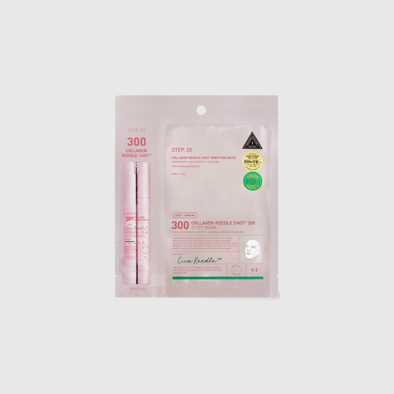 VT COSMETICS COLLAGEN REEDLE SHOT 300 2-STEP MASK STORE K BEAUTY