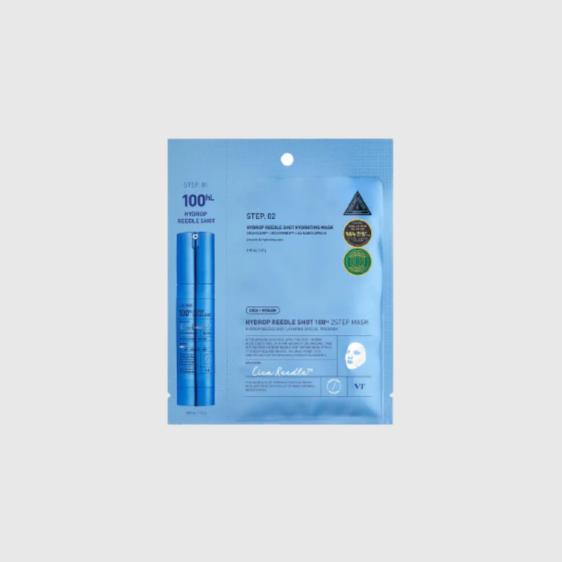 VT COSMETICS HYDROP REEDLE SHOT 100hL 2 STEP MASK VT COSMETICS