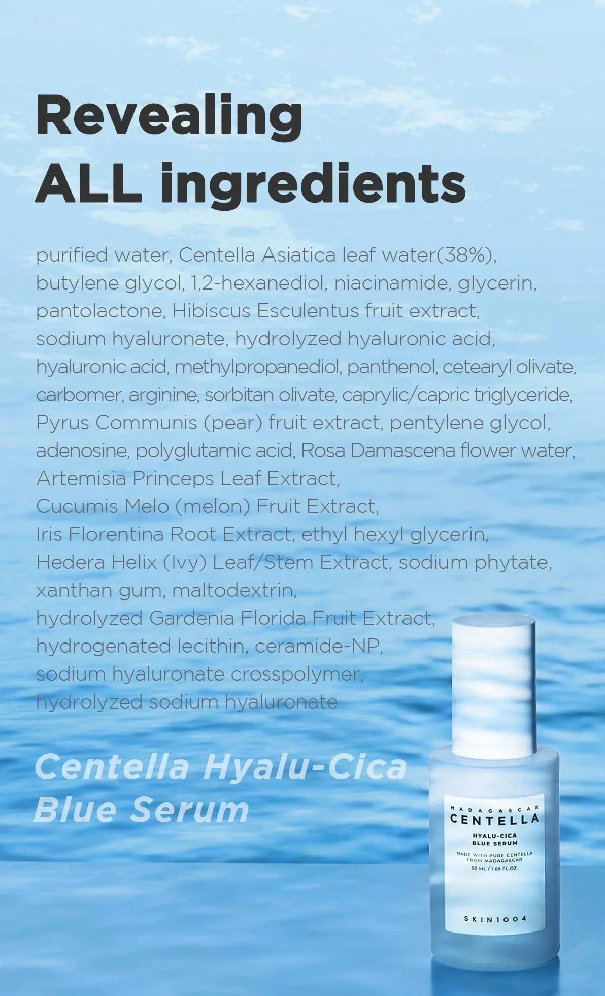 SKIN1004 Madagascar Centella Hyalu-Cica Blue Serum 50ml SKIN1004