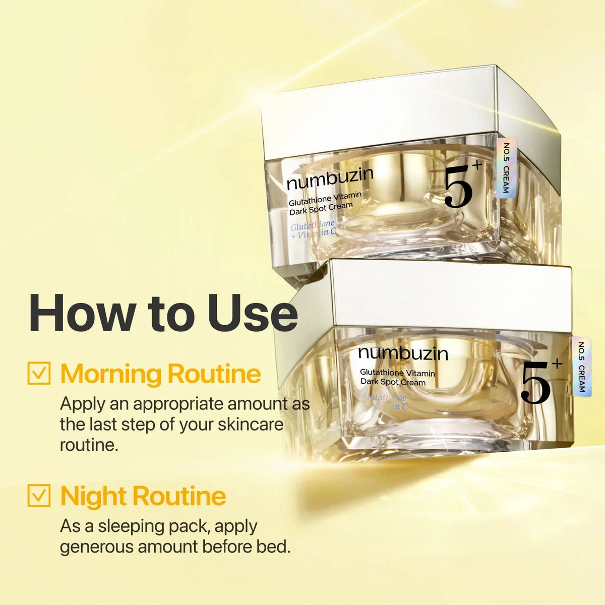numbuzin No.5+ Glutathione Vitamin Dark Spot Cream numbuzin