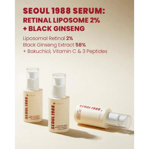K-SECRET SEOUL 1988 Retinal Liposome 2% + Black Ginseng Serum K-SECRET