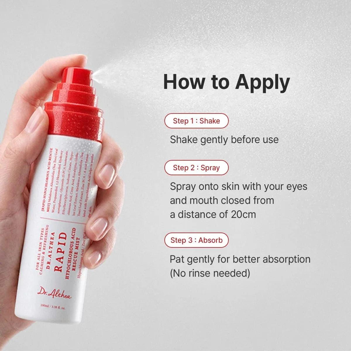 Dr.Althea Rapid Hypochlorous Acid Rescue Mist Dr.Althea