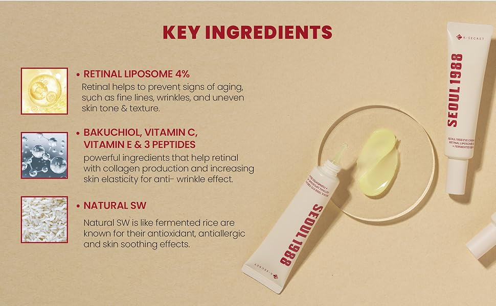 K-SECRET SEOUL 1988 Retinal Liposome 4% + Fermented Bean Eye Cream K-SECRET