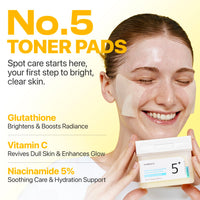numbuzin No.5+ Glutathione Vitamin Concentrated Toner Pads numbuzin