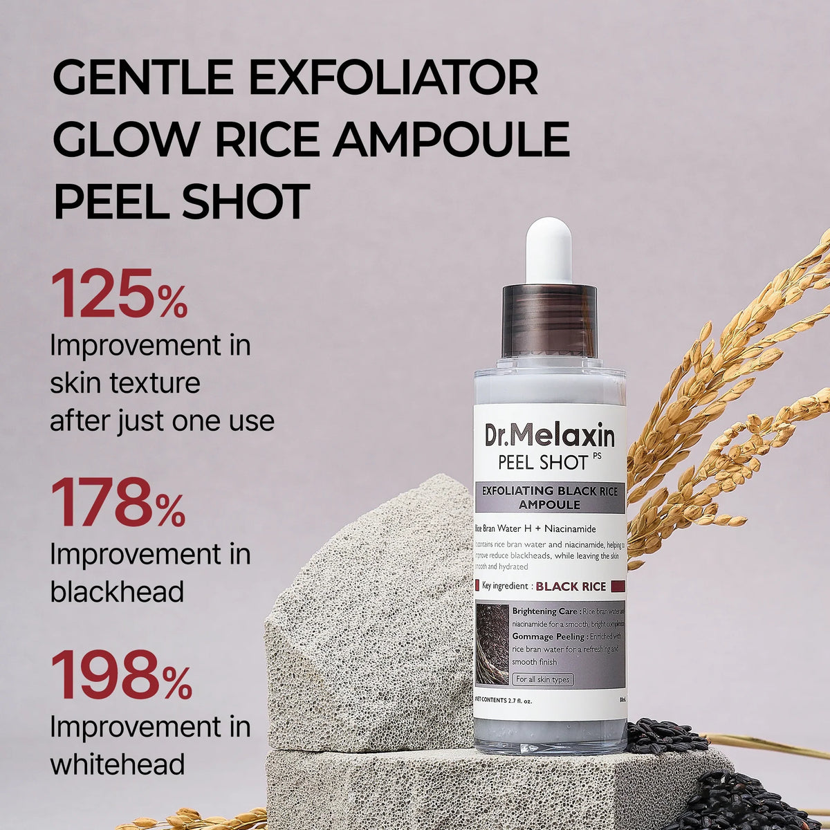 Dr.Melaxin Peel Shot Exfoliating Black Rice Ampoule