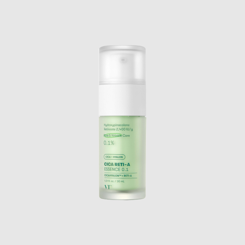 VT Cosmetics Cica Reti-A Essence 0.1 concentrated serum for refined pores and improved skin texture.