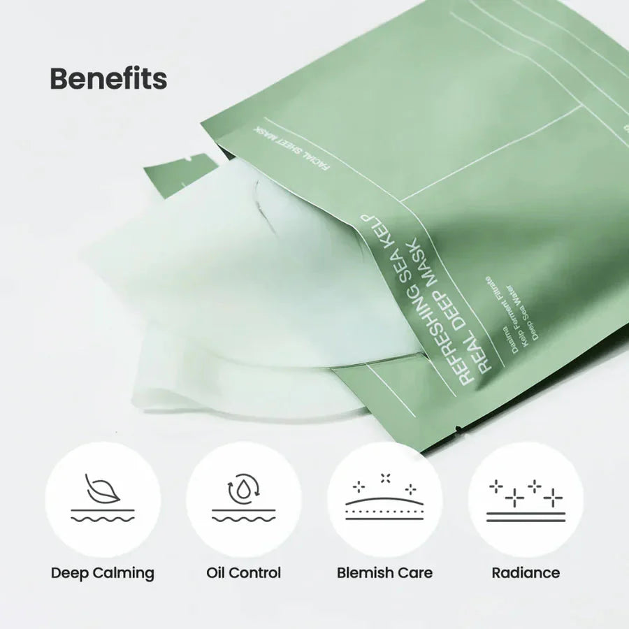 Biodance Refreshing Sea Kelp Real Deep Mask (4 unidades) Biodance