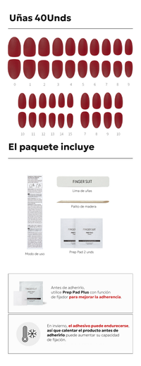 FINGER SUIT DEEP SCARLET STORE K BEAUTY