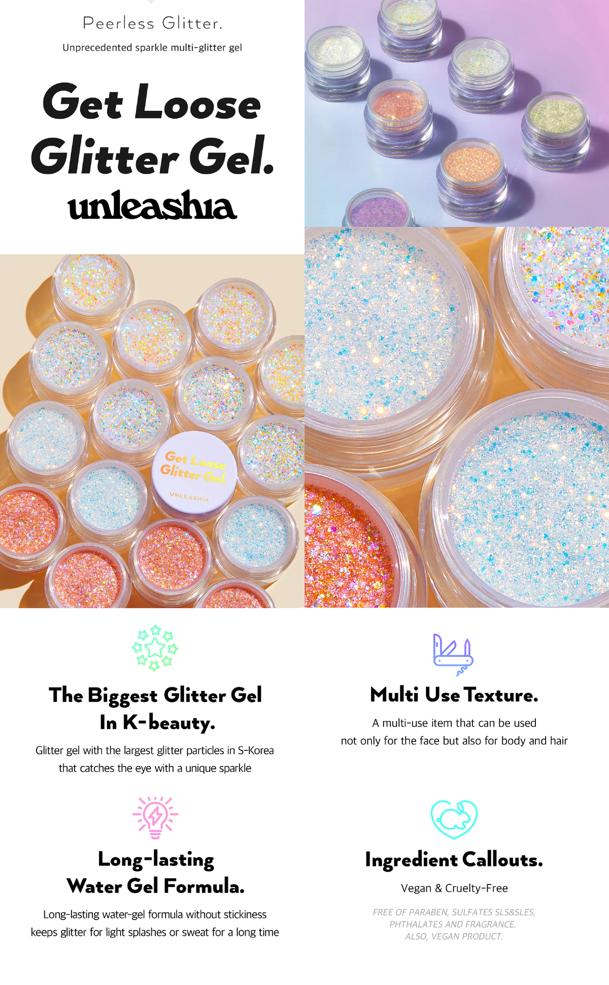 Unleashia Get Loose Glitter Gel Unleashia