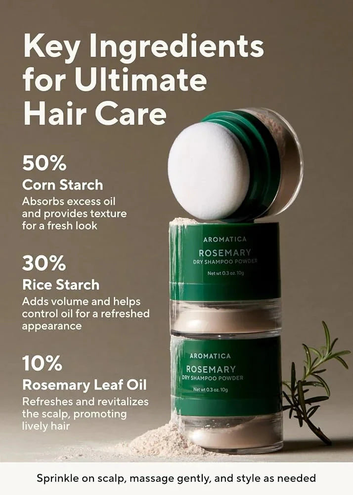 AROMATICA Rosemary Dry Shampoo Powder AROMATICA