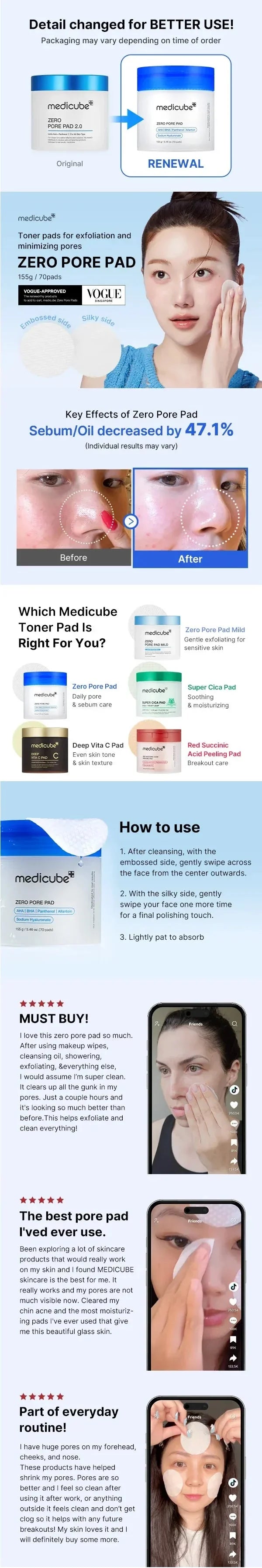medicube Zero Pore Pad 2.0 medicube