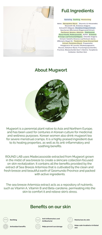 Round Lab Mugwort Calming Toner Round Lab