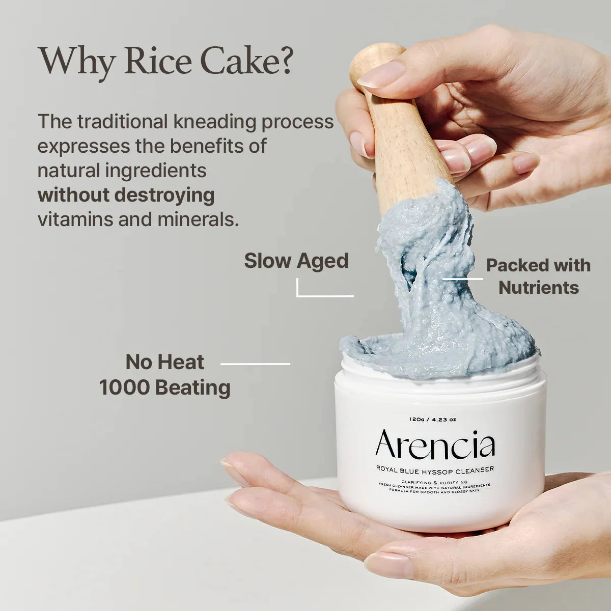 Arencia Fresh Blue Hyssop Rice Mochi Cleanser Arencia