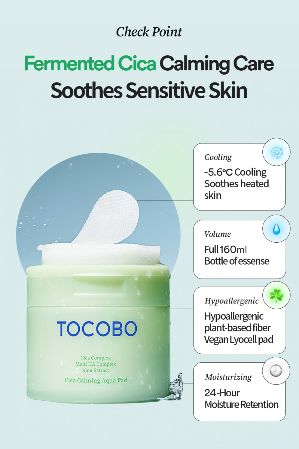 TOCOBO Cica Calming Aqua Pads TOCOBO
