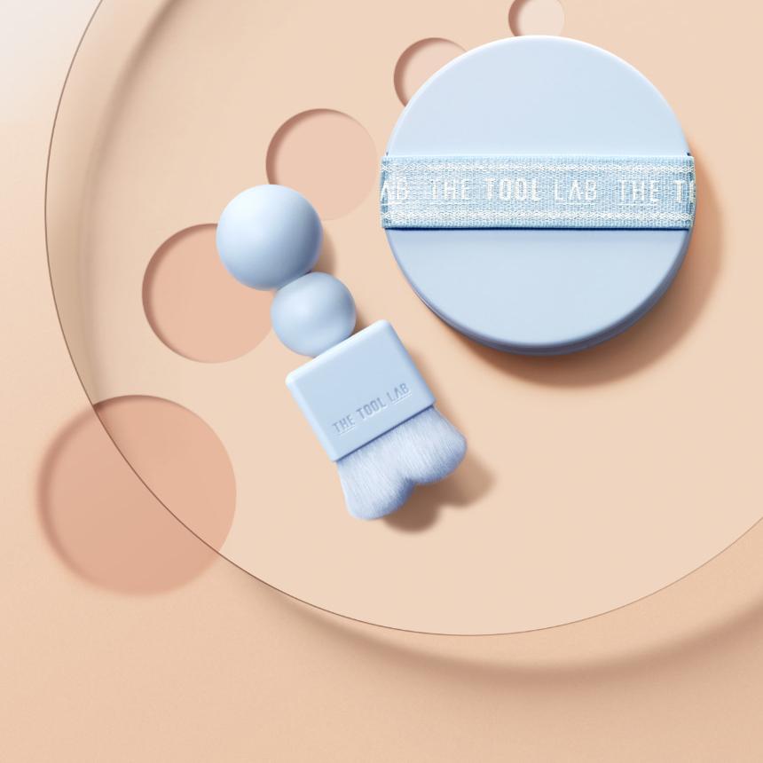 THE TOOL LAB Stamp Skinfit Cushion Airy + Brush THE TOOL LAB