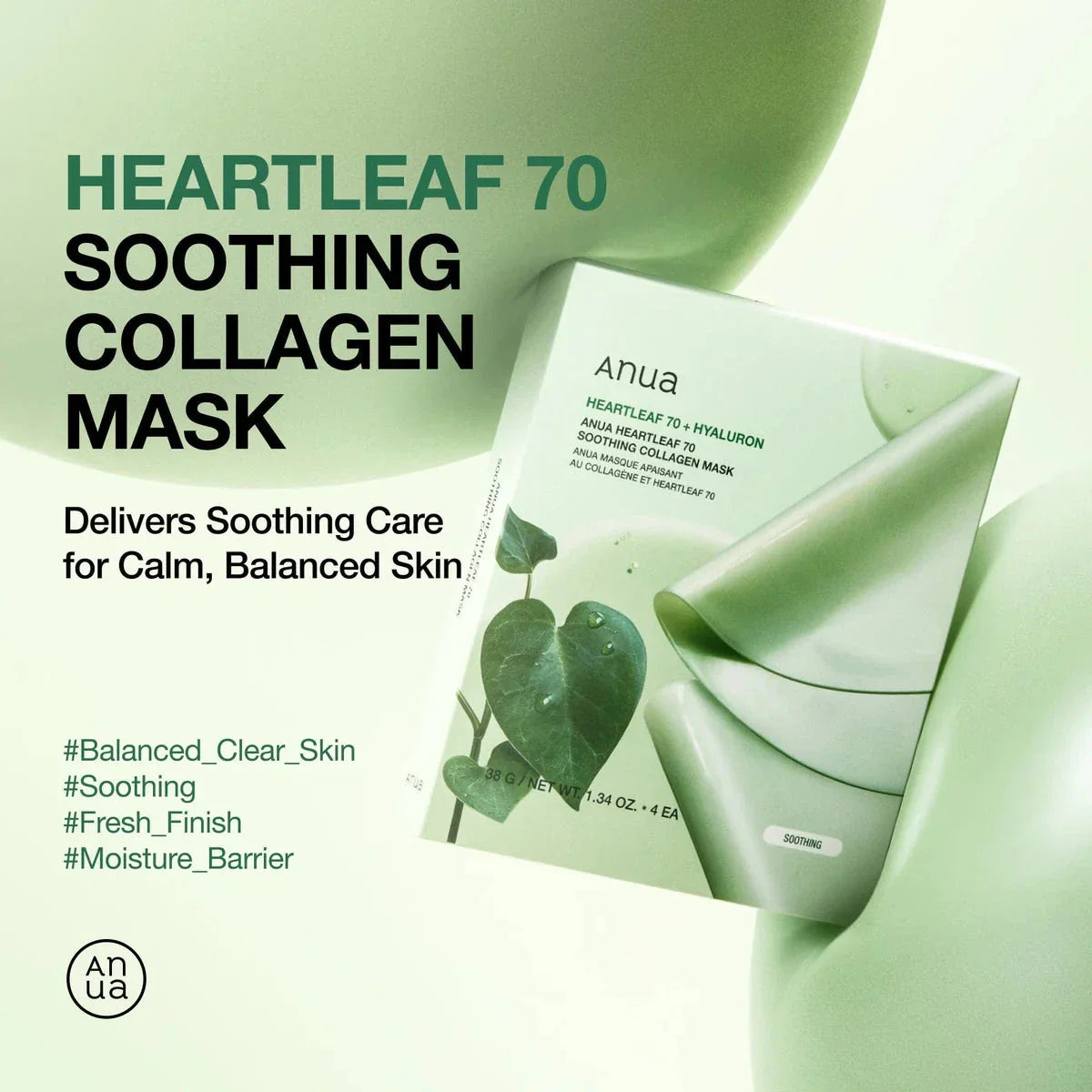 Anua HEARTLEAF 70 SOOTHING COLLAGEN MASK Anua