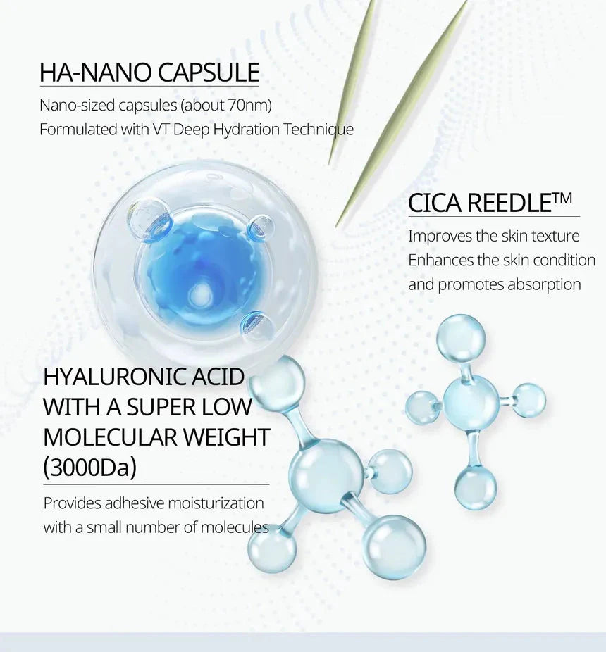 VT COSMETICS HYDROP REEDLE SHOT 100hL 2 STEP MASK VT COSMETICS