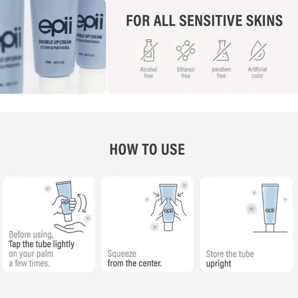 epii Double Up Cream Ectoin & Panthenol epii