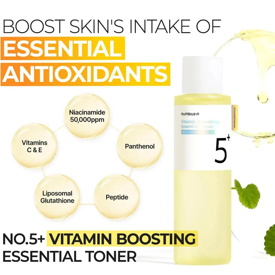 numbuzin No.5+ Glutathione Vitamin Concentrated Toner numbuzin