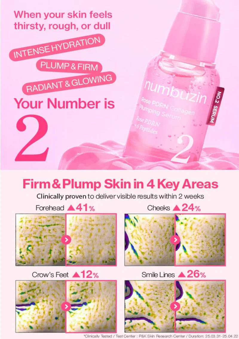 numbuzin No.2 Rose PDRN Collagen Plumping Serum numbuzin