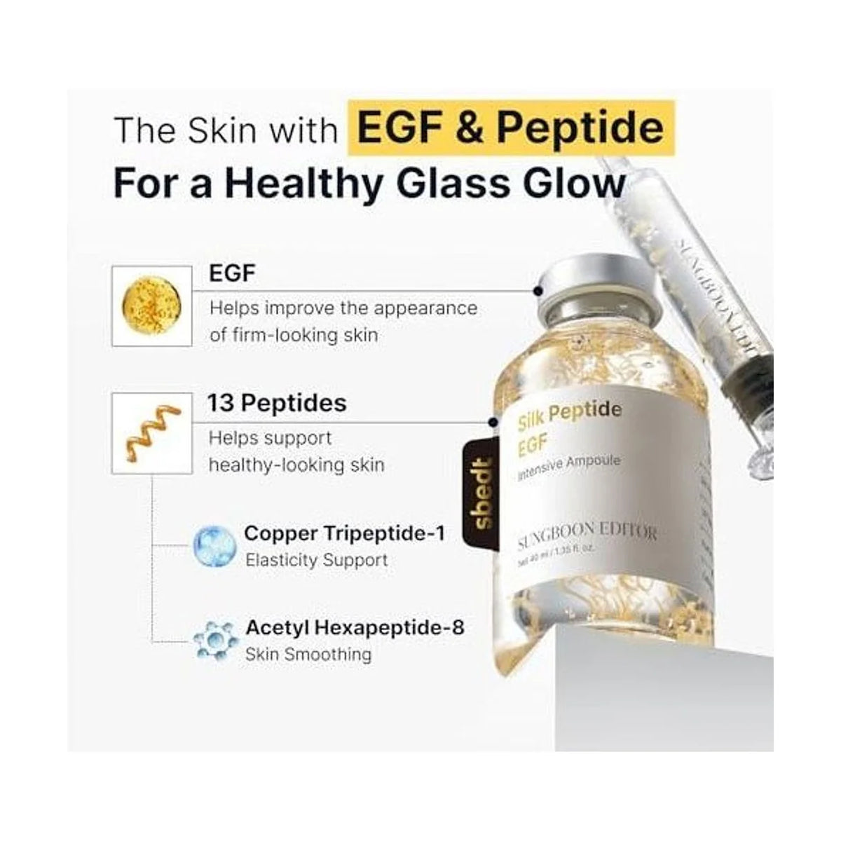 SUNGBOON EDITOR Silk Peptide EGF Intensive Ampoule